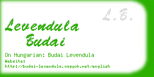 levendula budai business card